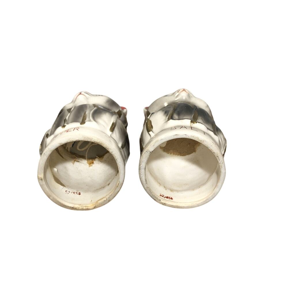 Vintage 1950s Anthropomorphic Cat Salt and Pepper Shakers Grey - Picture 6 of 8